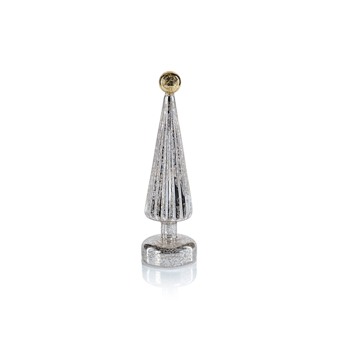 12.5" Silver and Gold LED Tree