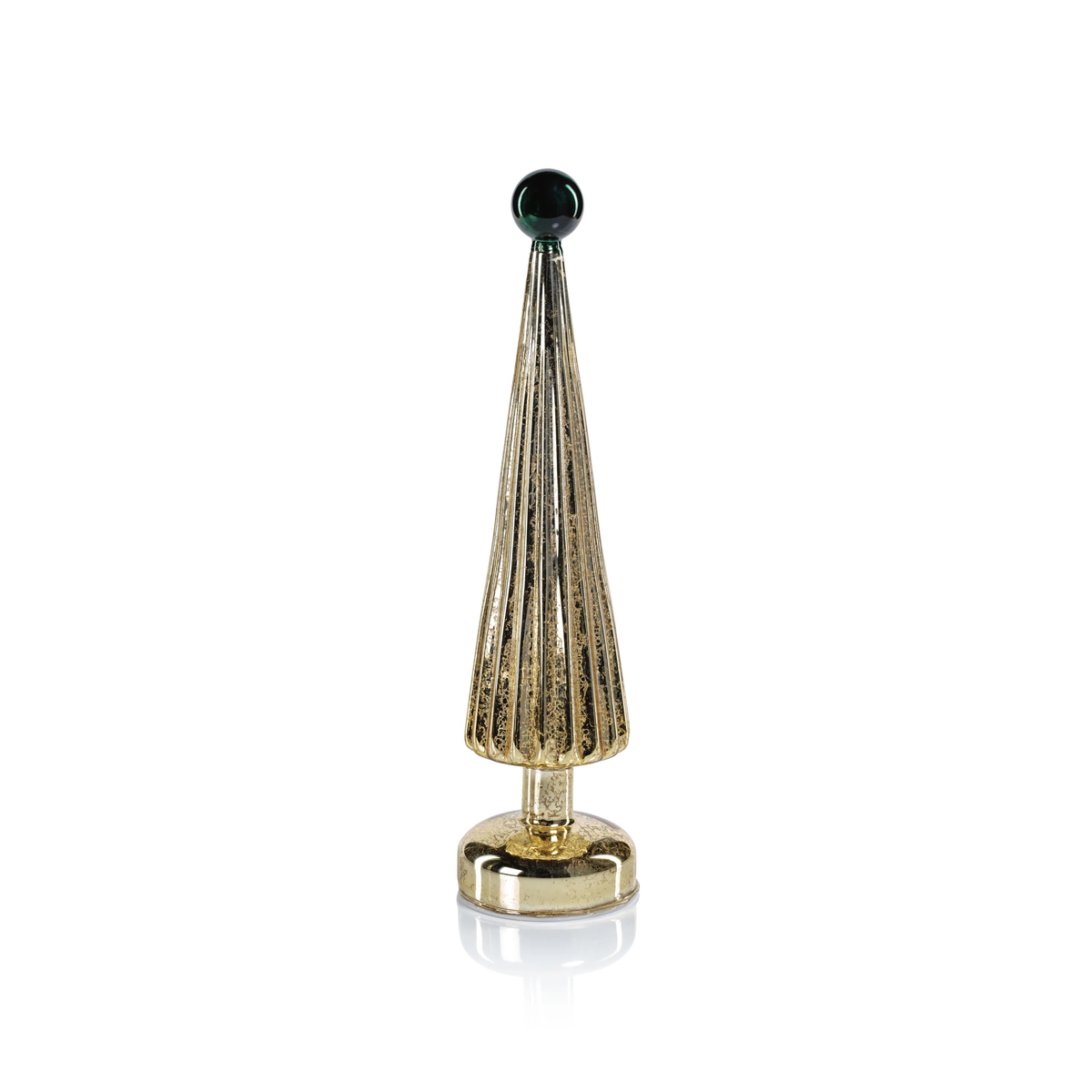 14.5" Gold and Green LED Tree