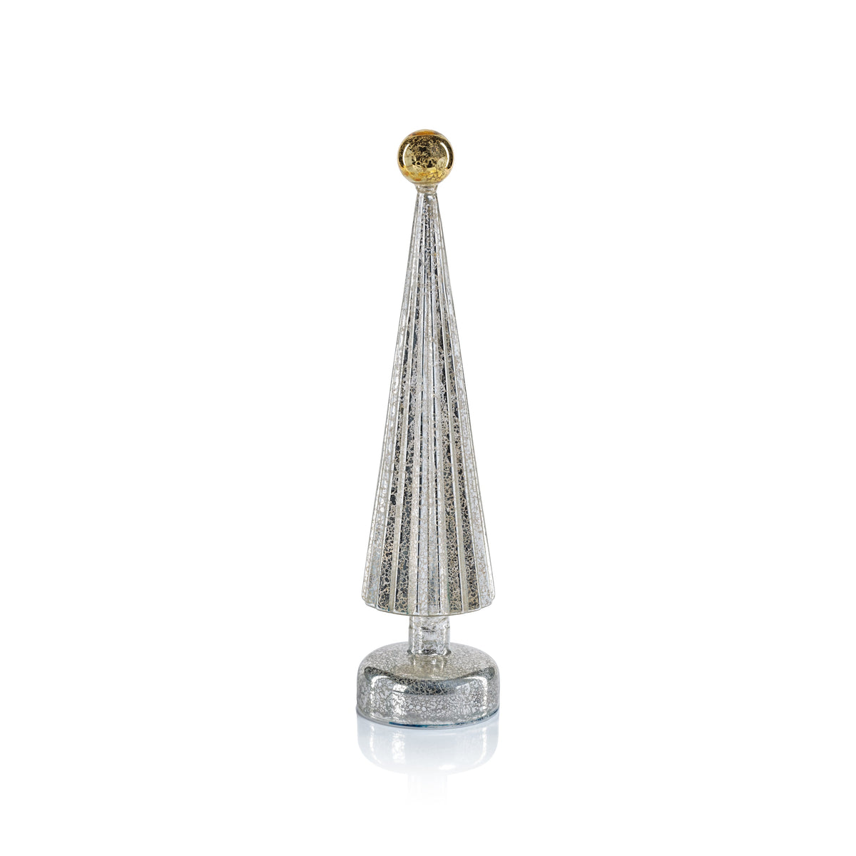 14.5" Silver and Gold LED Tree