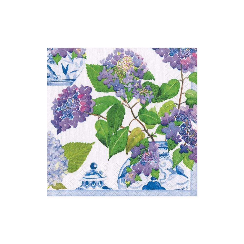 Hydrangeas and Porcelain Cocktail Napkins