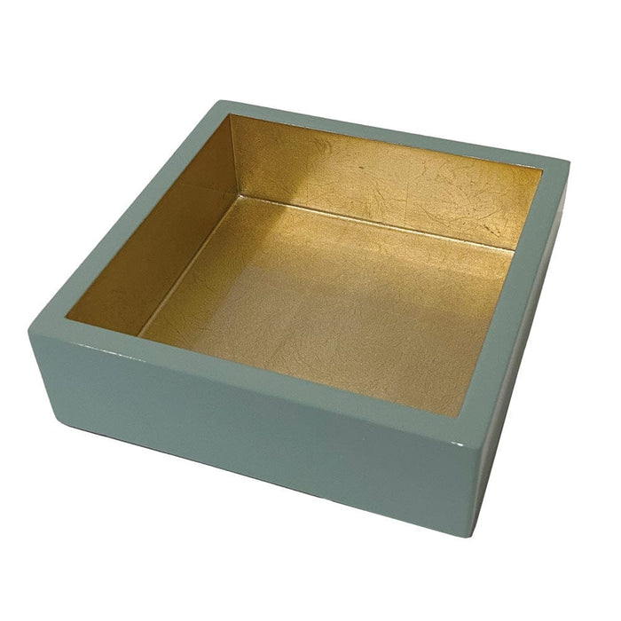 Celadon With Gold-Lacquer Cocktail Napkin Holder
