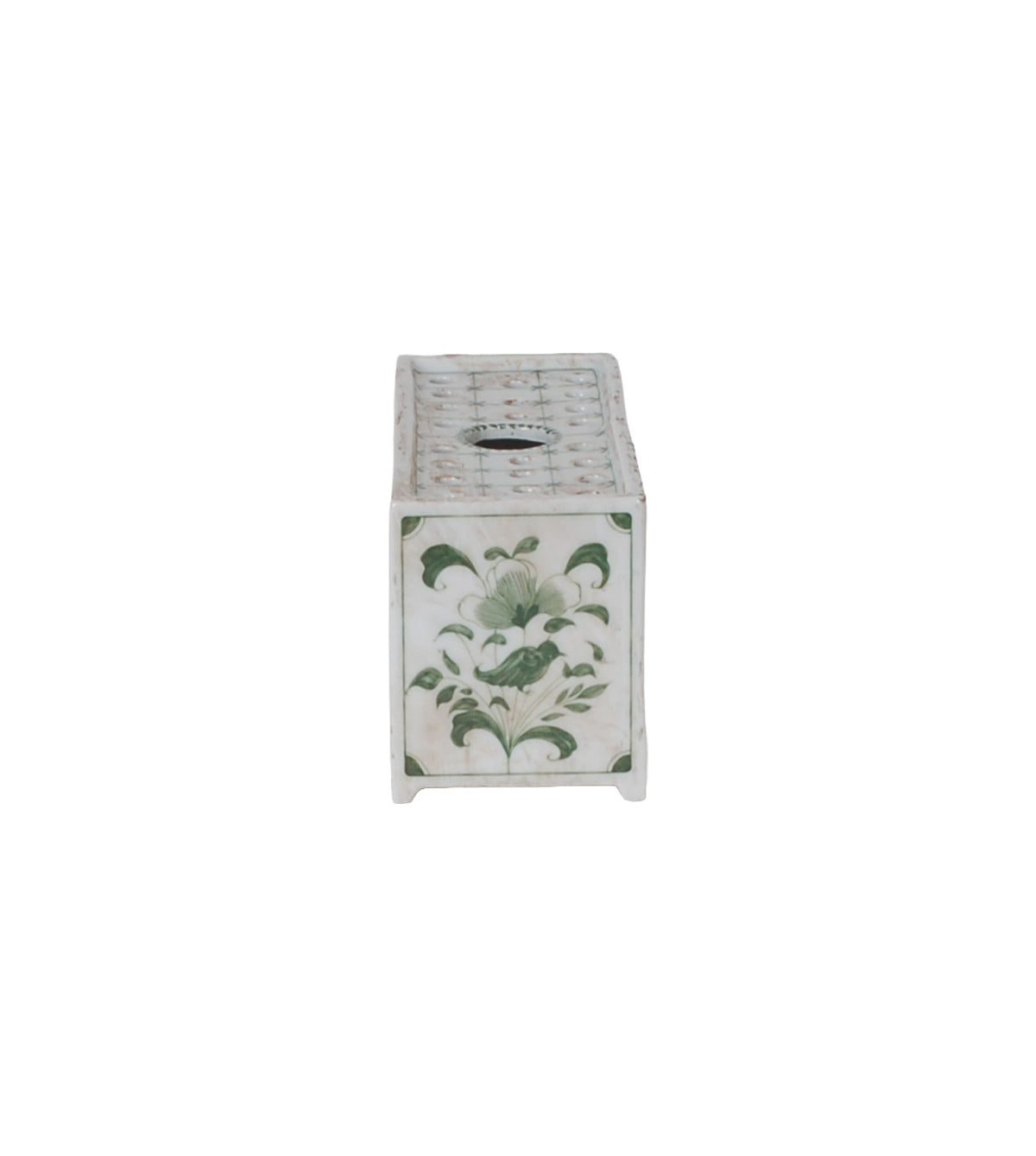 Green Flower Brick Planter