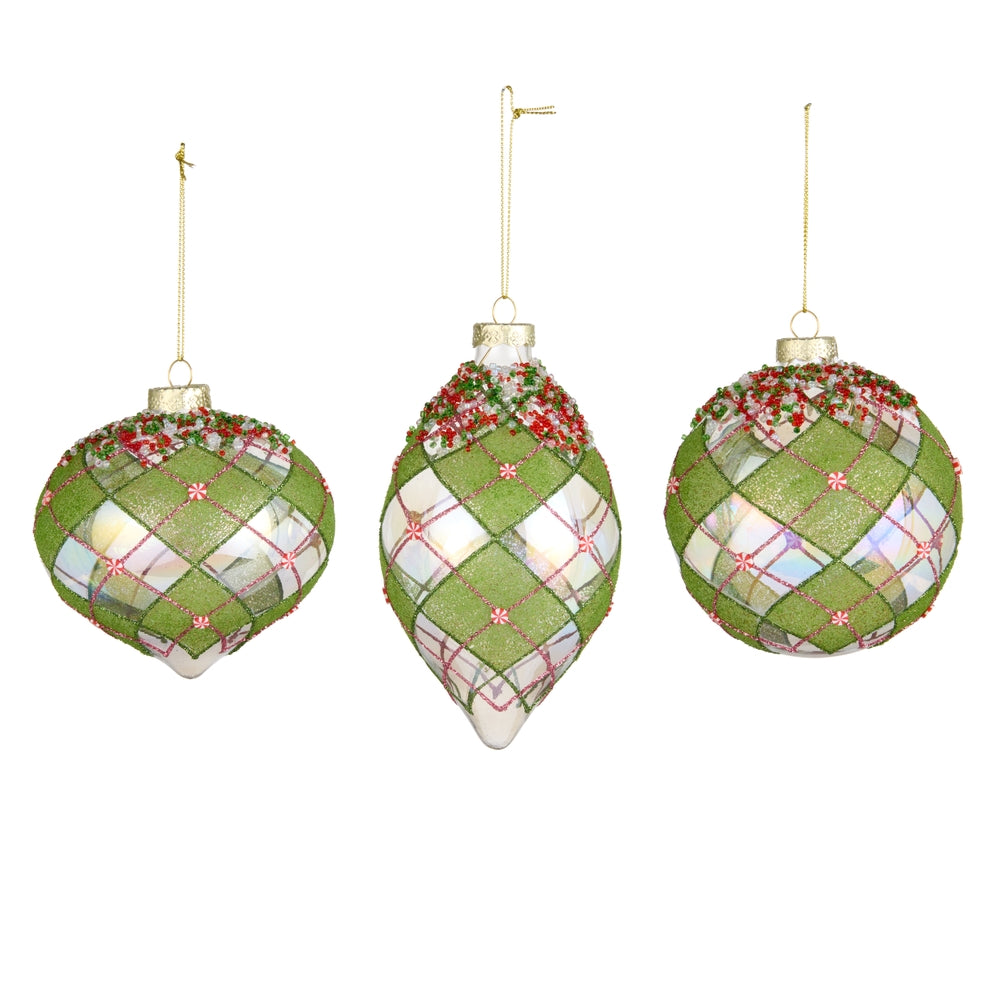 Green Diamond Patterned Ornament
