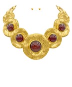 Amber Gold Vintage Stone Necklace