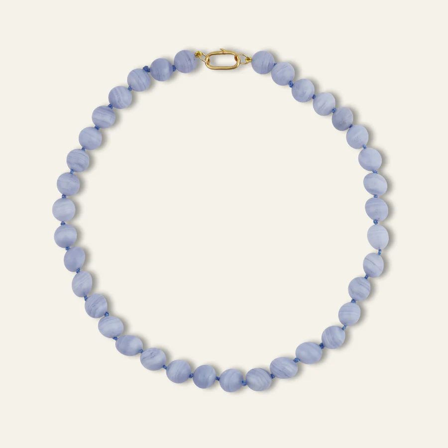HART Blue Lace Agate Knotted Gemstone Necklace