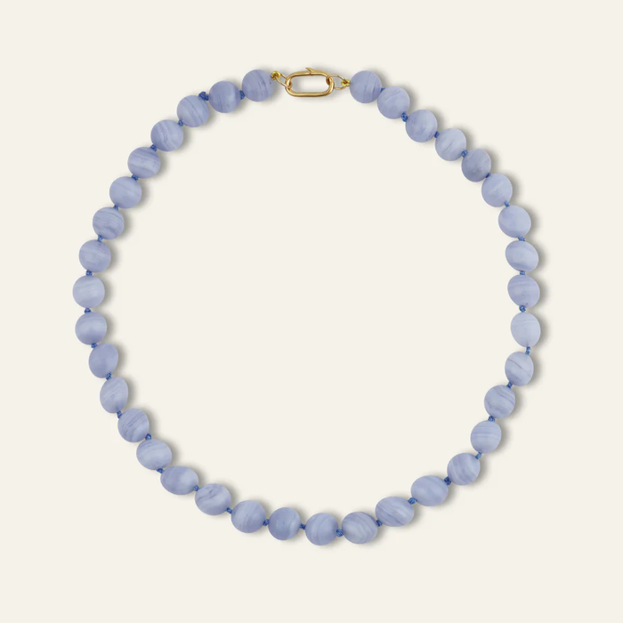 HART Blue Lace Agate Knotted Gemstone Necklace