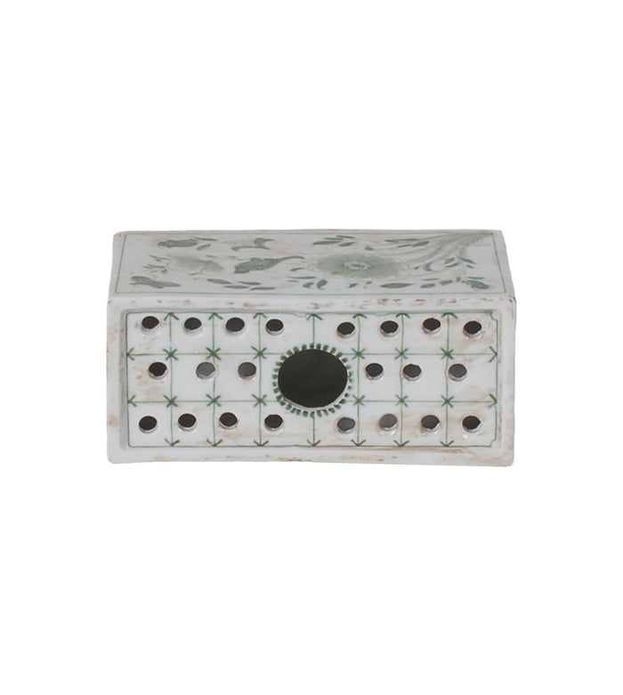 Green Flower Brick Planter