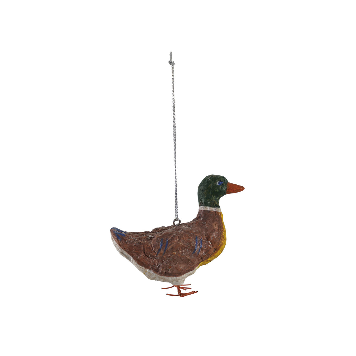 Handmade Paper Mache Mallard Ornament