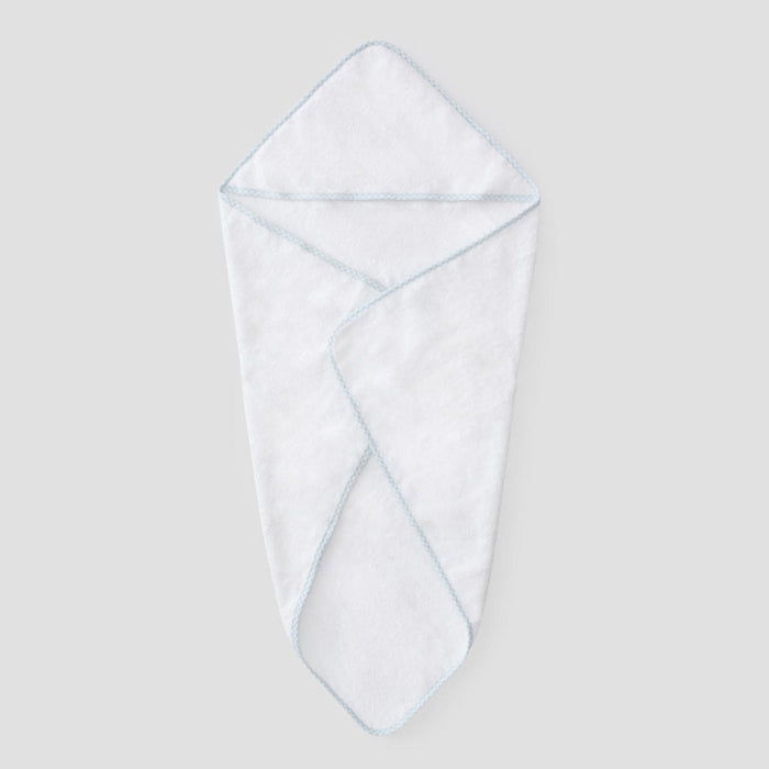 Light Blue Gingham Baby Hooded Towel