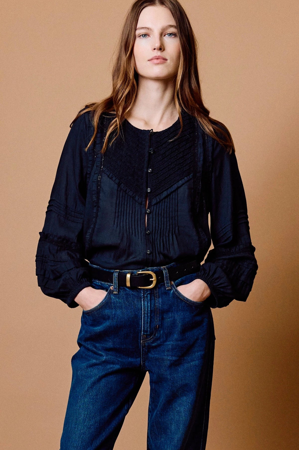 CLEOBELLA THEODORA TOP | BLACK