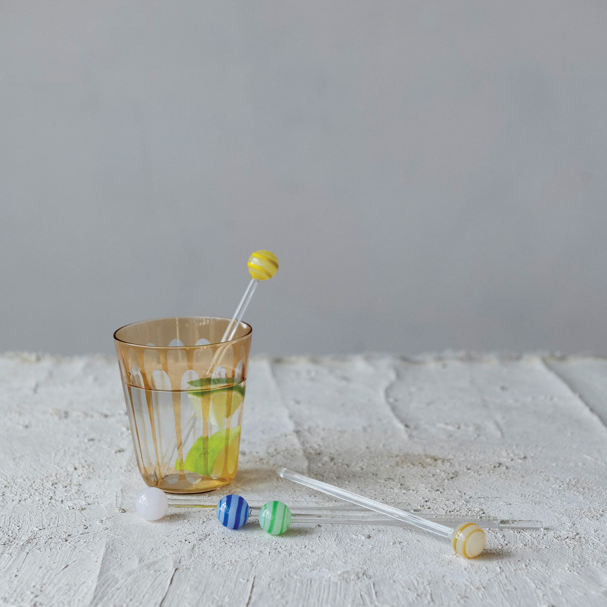 Hand-Blown Glass Cocktail Stirrers