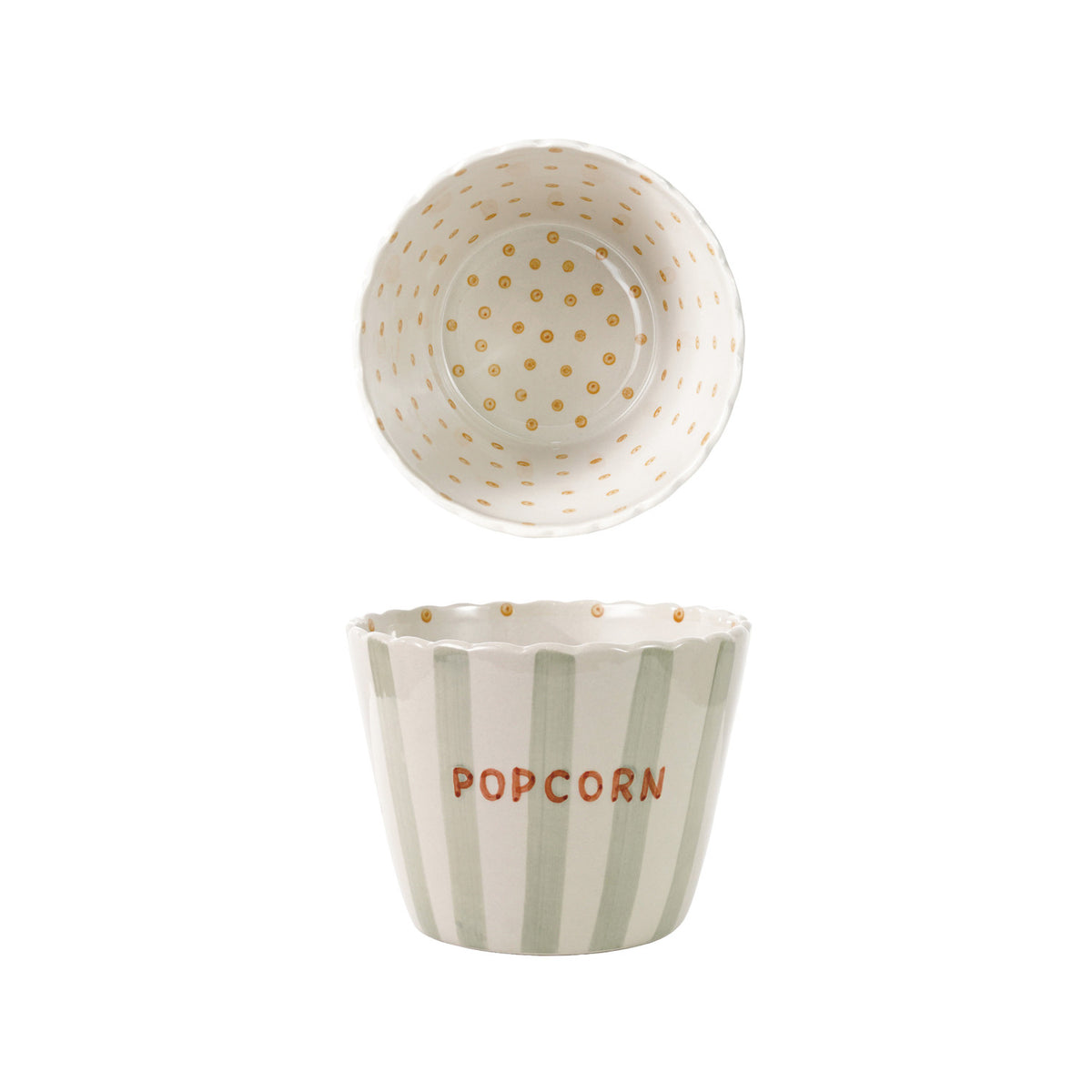 Scalloped Popcorn Bowl