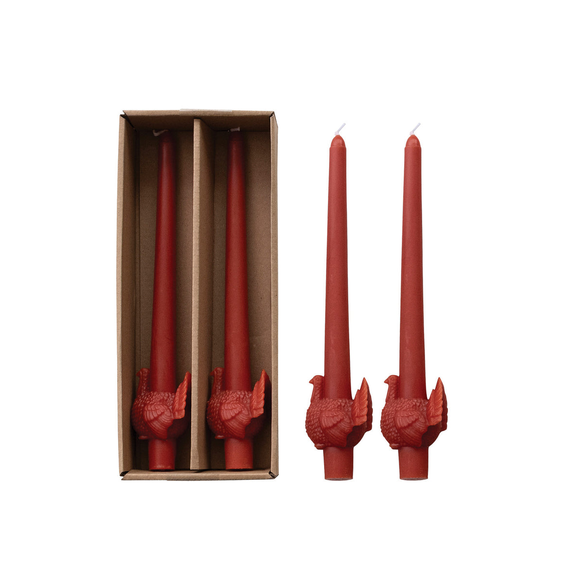 Unscented Taper Candles with Turkey in Box