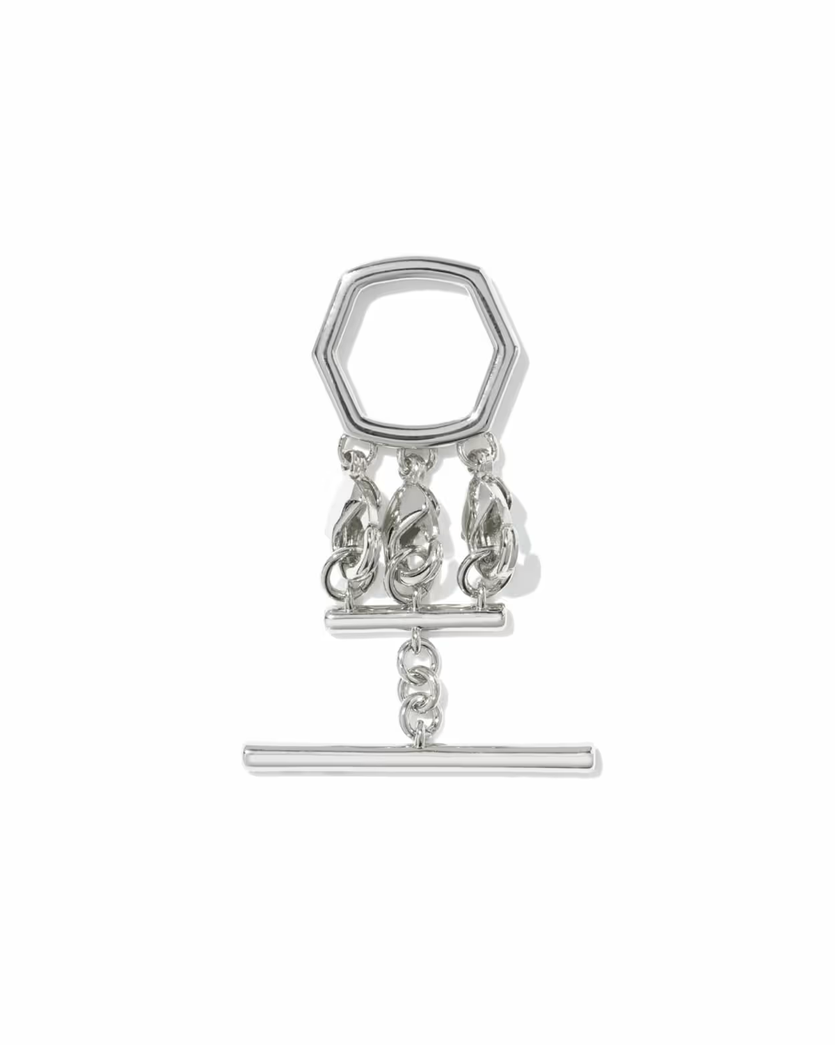 KENDRA SCOTT SILVER LAYER IT NECKLACE CLASP