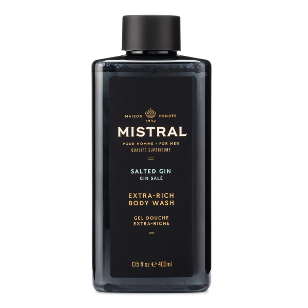 MISTRAL MEN'S BODY WASH 400ML SALTED GIN