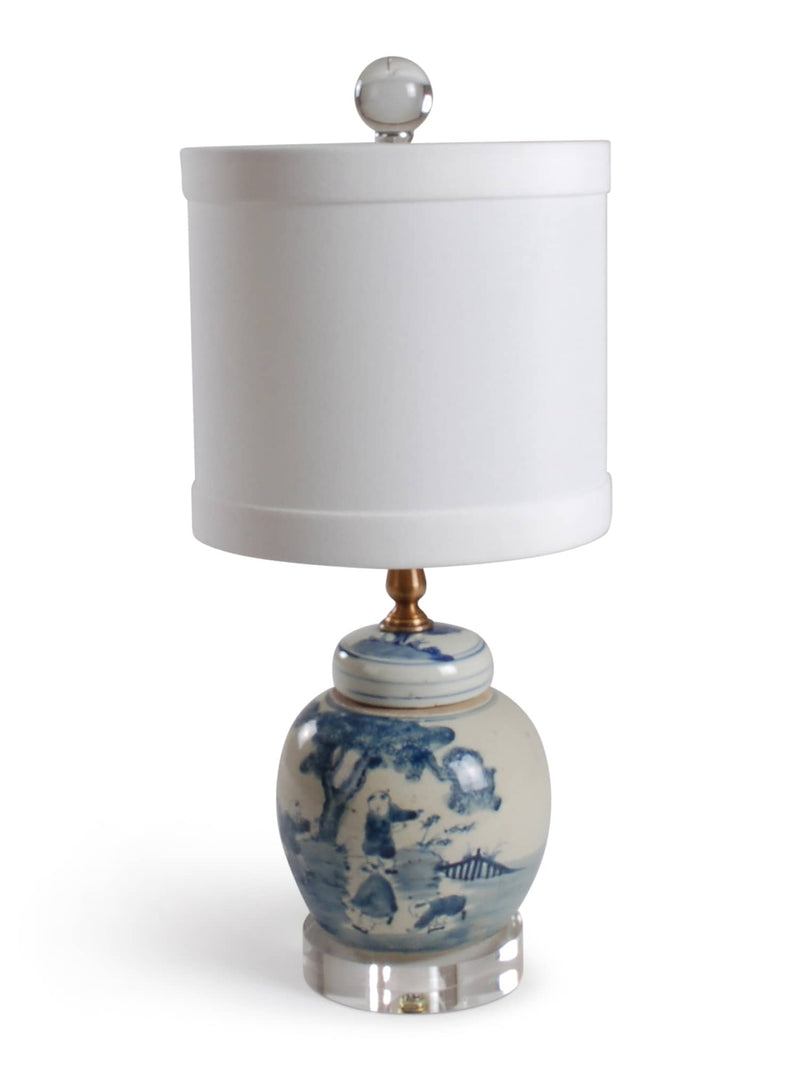 17" Chinoiserie Miniture Lamp
