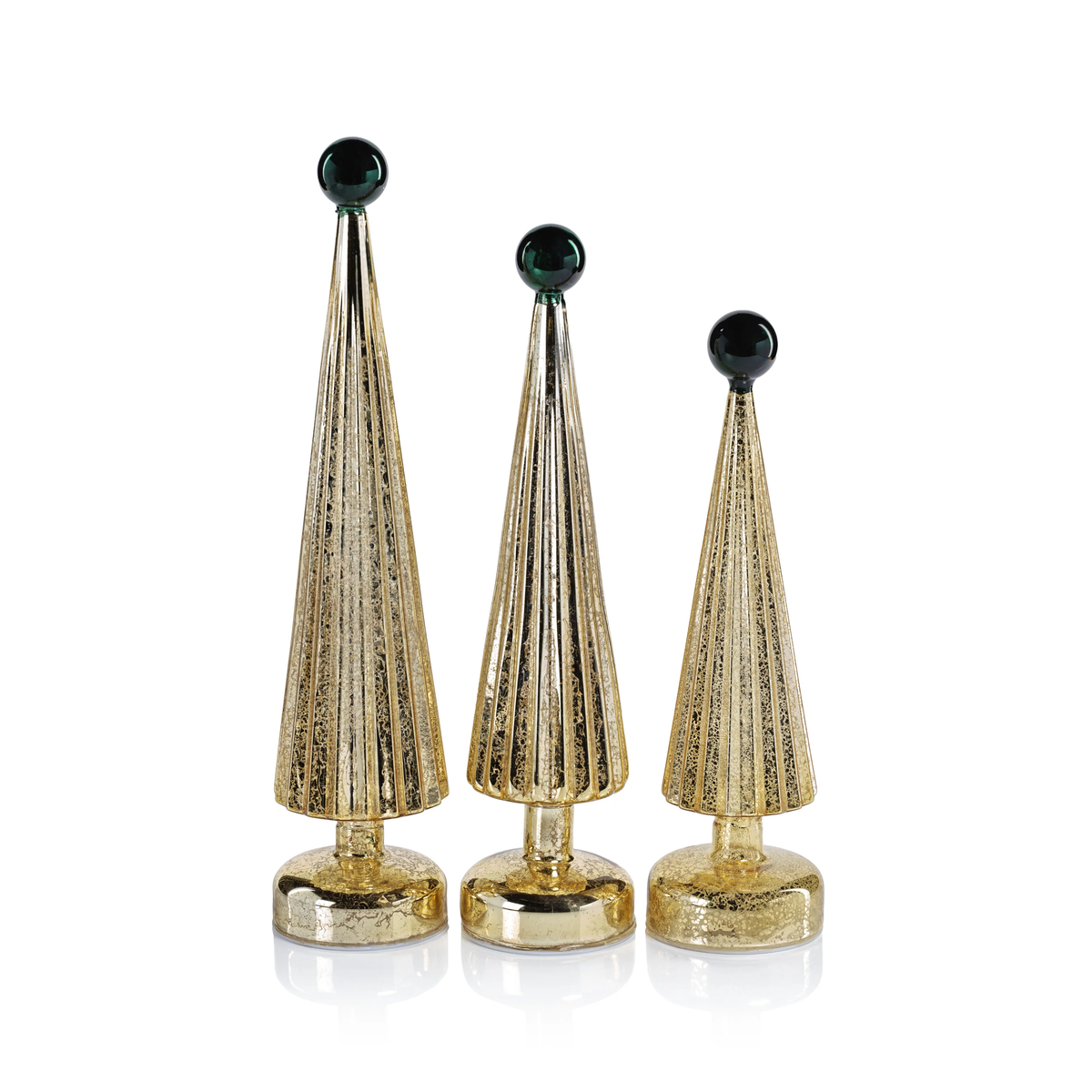 12.5" Gold and Green LED Tree