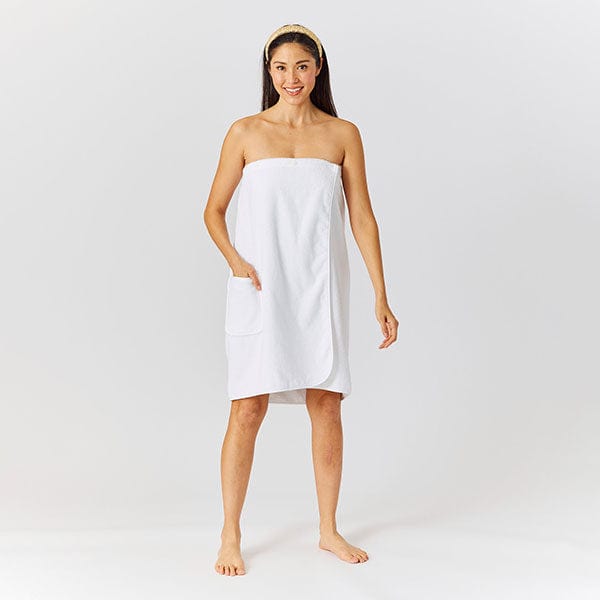 Weezie White Towel Wrap