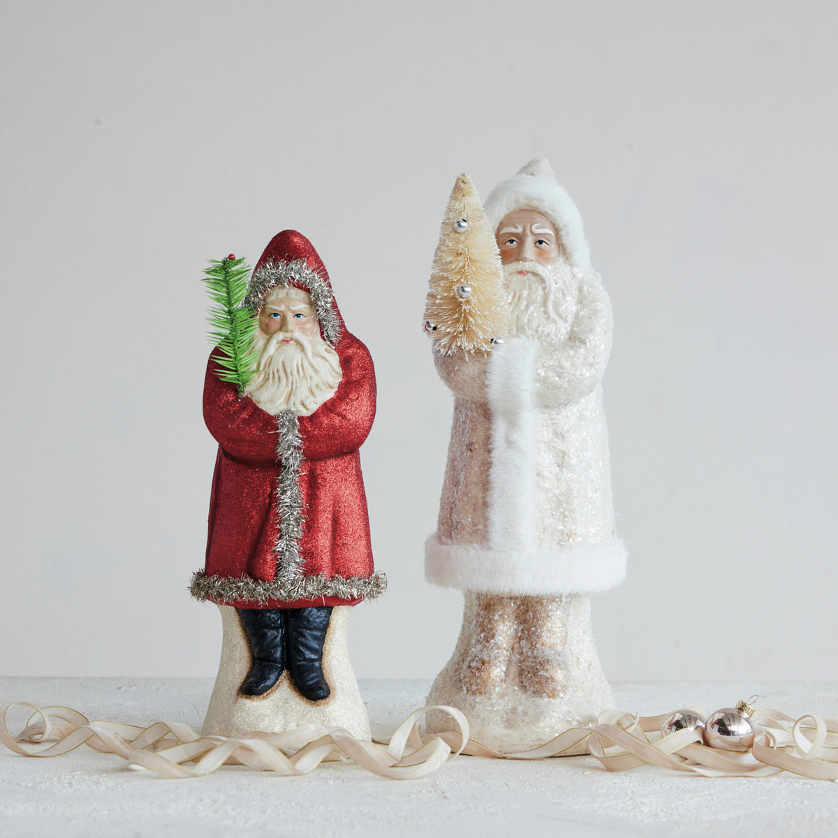 Champagne Santa with Tree