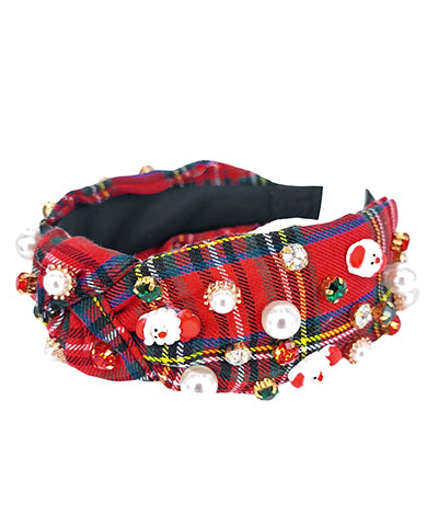 Red Santa Gem Headband
