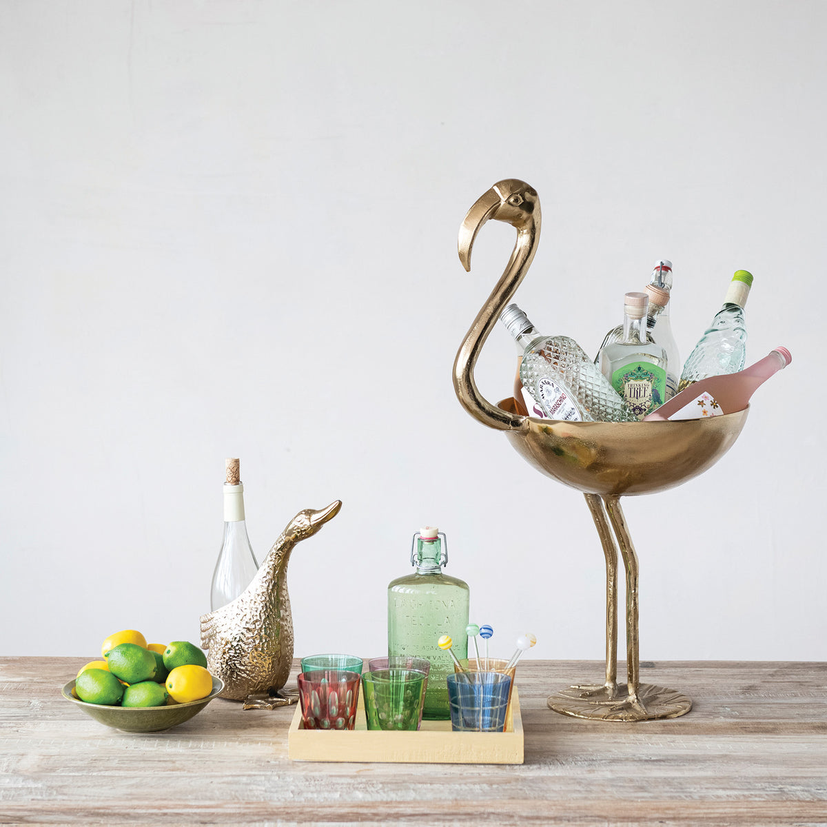 Aluminum Duck Shaped Bottle Holder