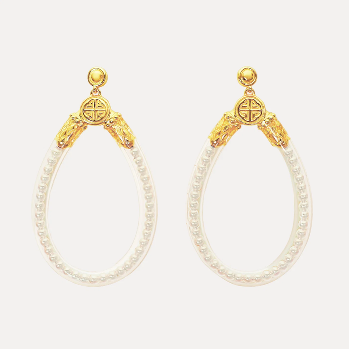 WHITE PEARL ALL WEATHER EARRINGS