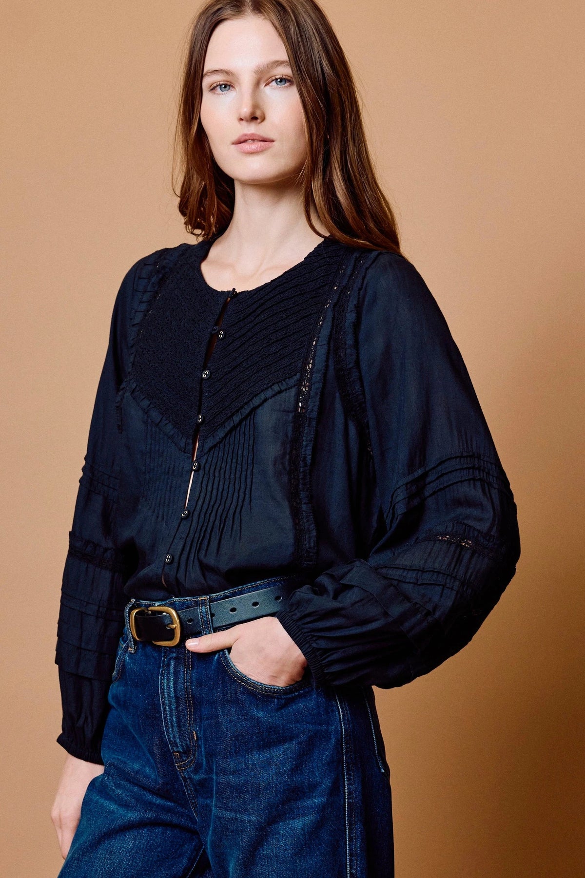 CLEOBELLA THEODORA TOP | BLACK