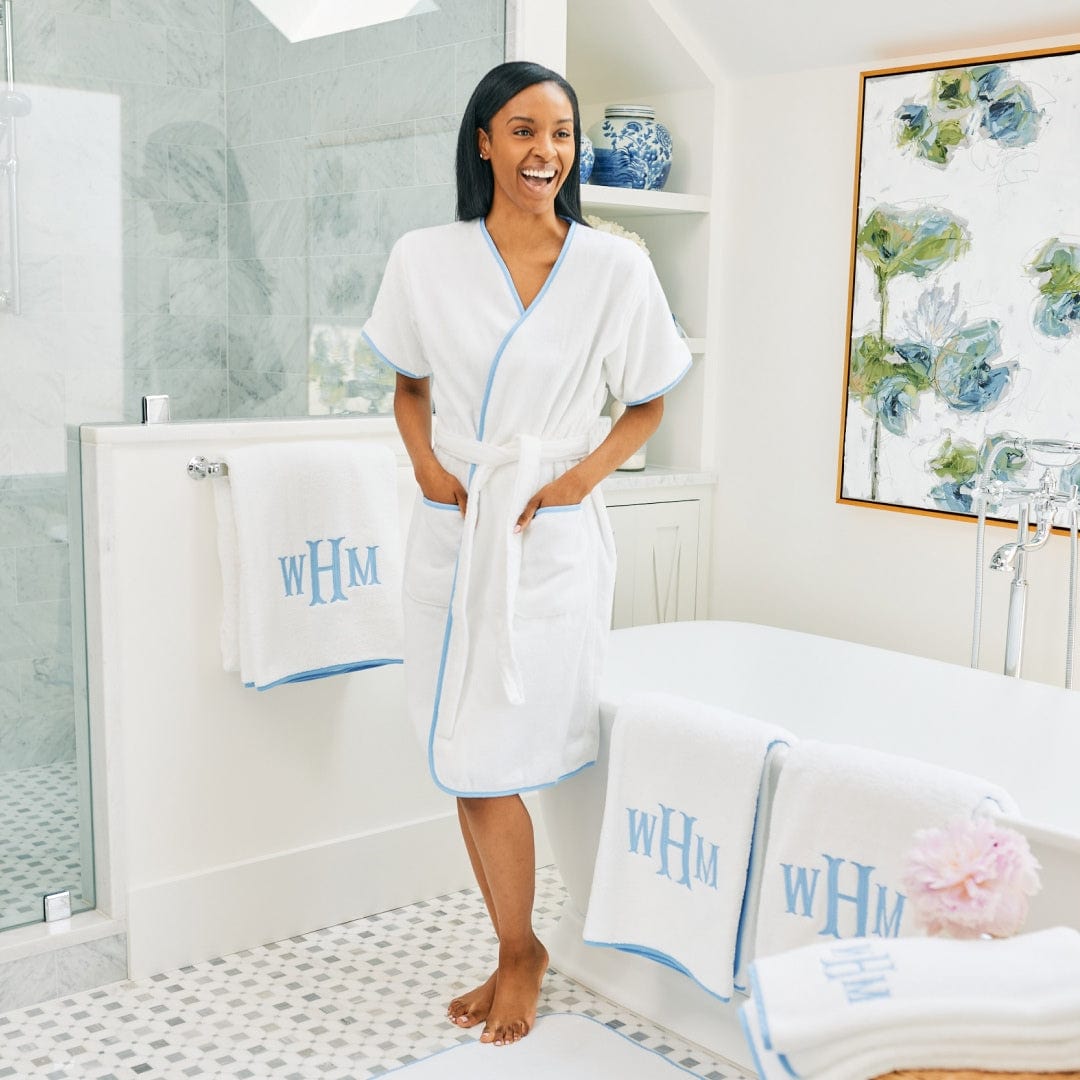 Women's Short Signature Robe - French Blue