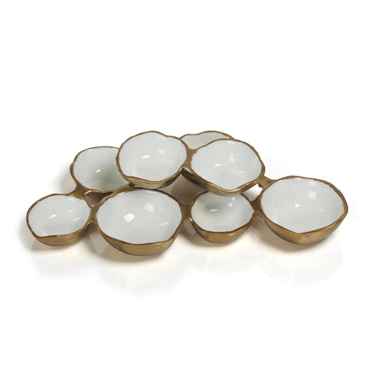Gold + White Small Cluster Serving Bowls