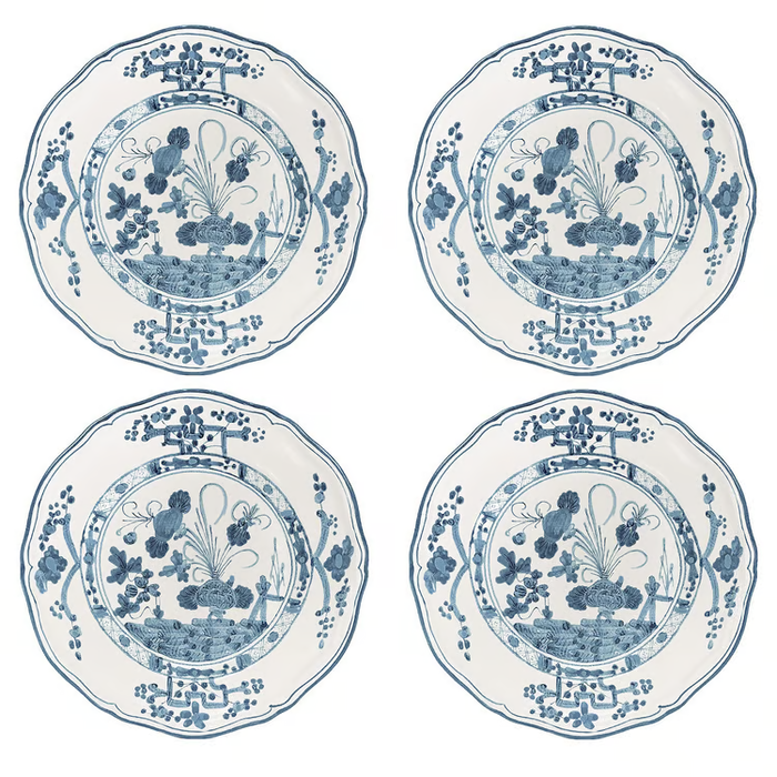 VIDA Faenza Appetizer Plate Set of 4 (Blue and White)