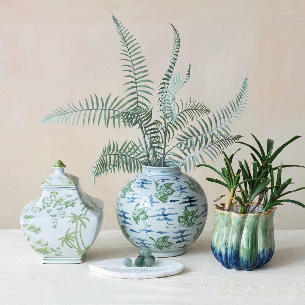 Crane and Cloud Vase
