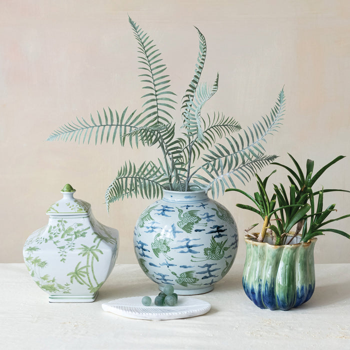 Crane and Cloud Vase