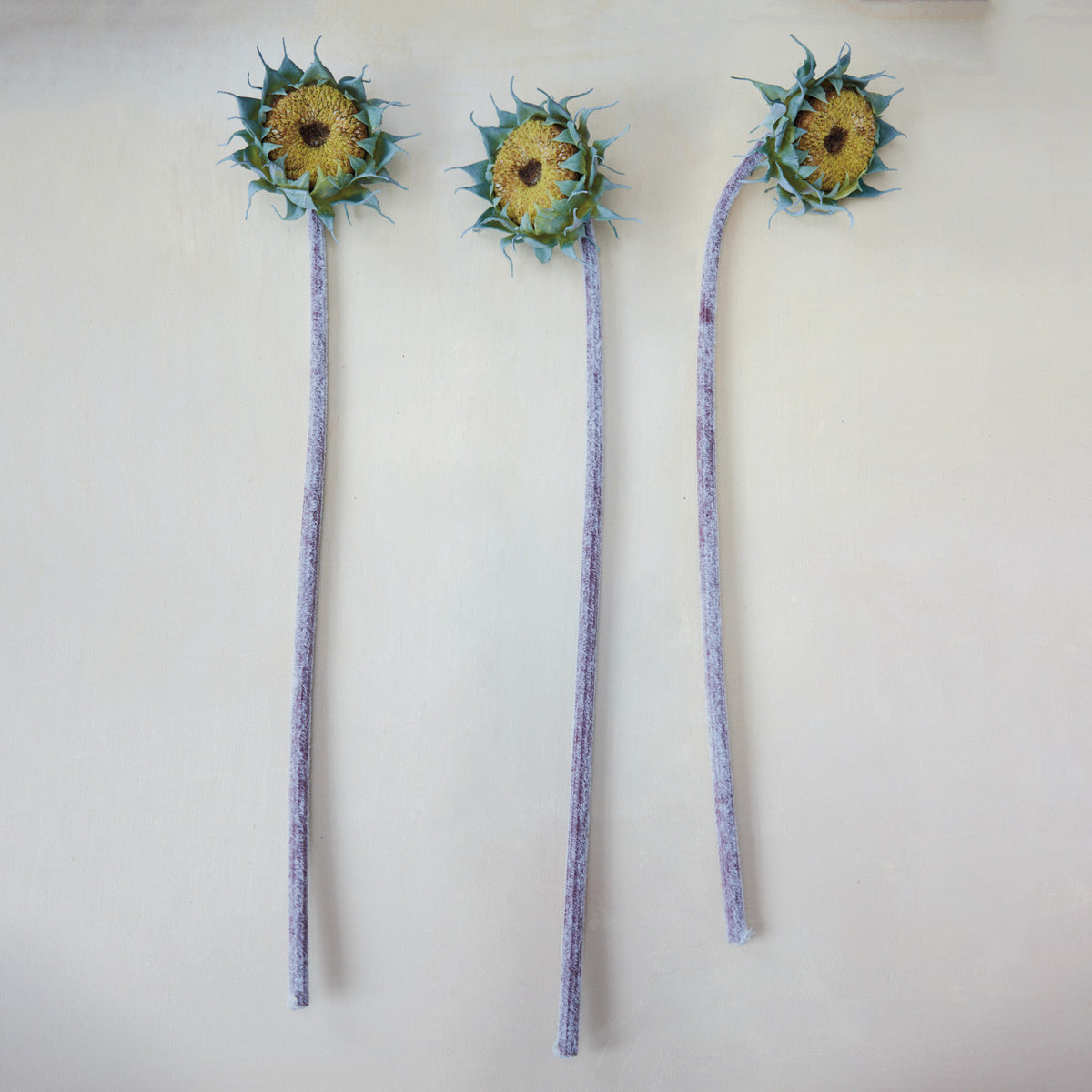 Faux Sunflower Stem, Yellow