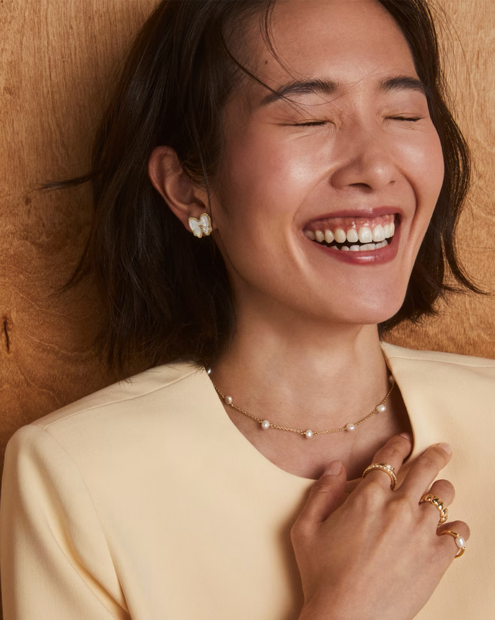 Leighton Gold Pearl Strand Necklace