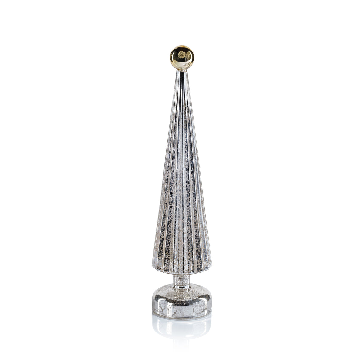 16.5" Silver and Gold LED Tree