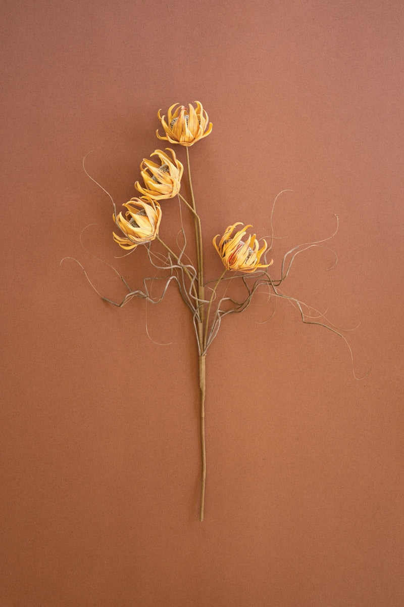 Golden Lotus Sunflower Stem