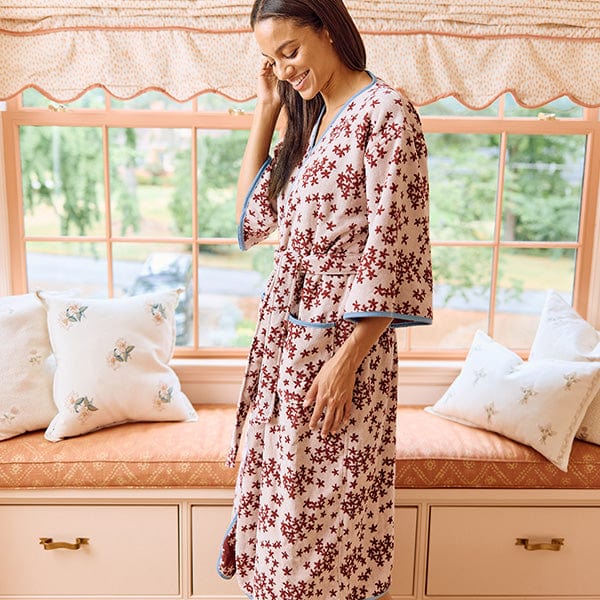 Raspberry Petal Women’s Bell Sleeve Plush Robe