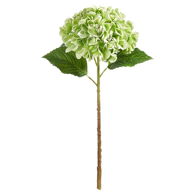19" Real Touch Green Hydrangea Stem